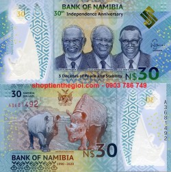 Namibia 30 Dollars 2020 Polyme UNC Kỷ Niệm 30 Năm Độc Lập (tờ) - SP006136