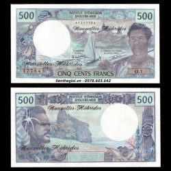 New Hebrides 500 Francs 1980 UNC - SP007274