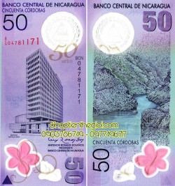 Nicaragua 50 Cordobas 2010 UNC Polymer Kỷ Niệm