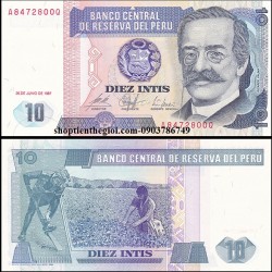 Peru 10 Intis 1987 UNC