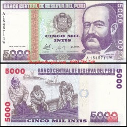 Peru 5000 Intis 1988 UNC