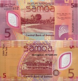 Samoa 5 Tala 2023 UNC Polyme - SP007534