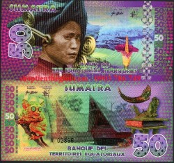 Sumatra 50 Francs 2015 UNC Polyme