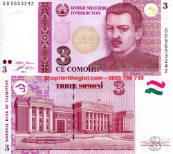 Tajikistan 3 Rubles 2010 UNC - SP001504