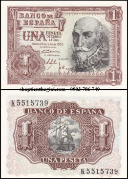 Spain - Tây Ban Nha 1 Pesetas 1953 UNC