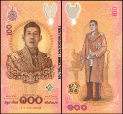 Thailand - Thái Lan 100 Baht 2024 UNC Polyme Kỷ Niệm Sinh Nhật Thứ 72 Vua Rama X - SP001508