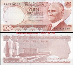 Thổ Nhỉ Kỳ 20 Lira 1970 UNC