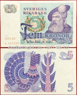 Sweden - Thụy Điển 5 Kroner 1979 UNC