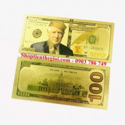 Tiền 100 USD hình Tổng Thống Trump mạ vàng - SP005230