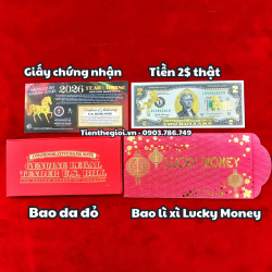 Tiền 2 USD Hình Con Ngựa Mạ Vàng 2026 - SP005557