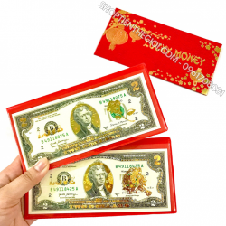 Tiền 2 USD Valentine Mạ Vàng 3D - SP006017