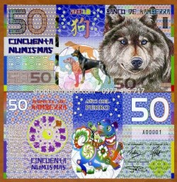 Tiền con chó KAMBERRA 50 NUMISMAS 2018 của ÚC