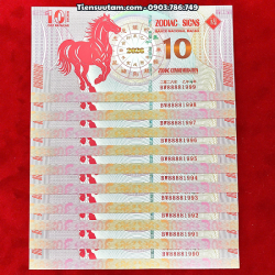 Tiền Lì Xì 10 Dola Macao Hình Con Ngựa 2026 Seri Năm Sinh - SP008270