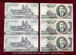 Tiền uncut 3 tờ 5000 won triều tiên