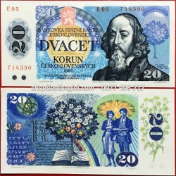 CZECHOSLOVAKIA - Tiệp Khắc 20 Korun 1988 UNC