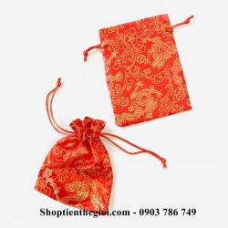 Túi gấm long phụng size 10x13cm  -  SP000253