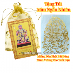 Túi Kim Bài Thái Tuế Năm Ngọ 2026 Kèm Miếng Dán Phật Bất Động Minh Vương Cho Tuổi Dậu