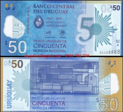 Uruguay 50 Pesos 2017 UNC Kỷ niệm 50 năm thành lập ngân hàng - TT000593