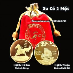 Xu Con Ngựa Mã Đáo Thuận Buồm Tặng Túi Gấm Lộc - SP008284