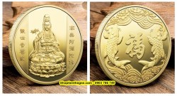 Xu Quan Âm Mạ Vàng Cá Chép (tặng túi gấm) - SP002378