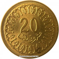 Xu Tunisia 20 Millimes 1960-2005  -  SP002199