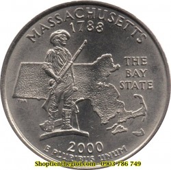 Xu USA - Mỹ Bang Massachusetts 1/4 Dollar 2000 - SP002267