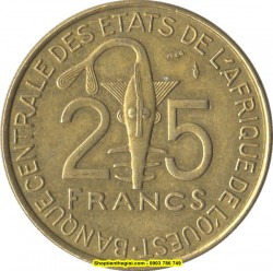 Xu West African States - Tây Phi 25 Francs 1980-2019  -  SP002190