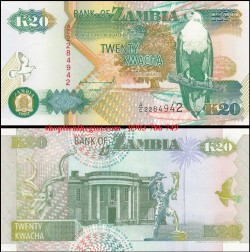 Zambia 20 Kwacha 1992 UNC