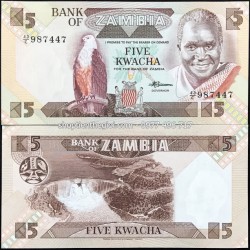 Zambia 5 Kwacha 1980 UNC