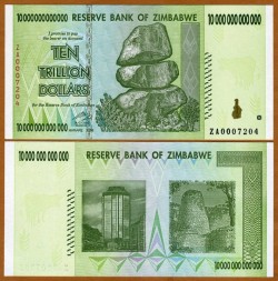 Zimbabwe 10 Nghìn Tỷ 2008 UNC