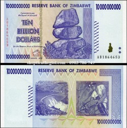 Zimbabwe 10 tỷ Dollar 2008