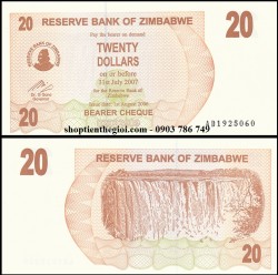 Zimbabwe 20 Dollar 2007 UNC