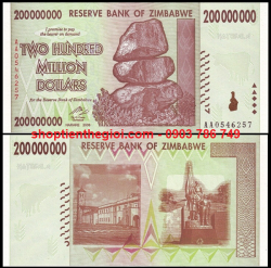 Zimbabwe 200 Triệu Dollars 2008 UNC - SP006092