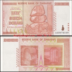 Zimbabwe 50 tỷ Dollar 2007 UNC